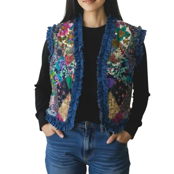 Handmade patchwork vest - Picture 1 of 9